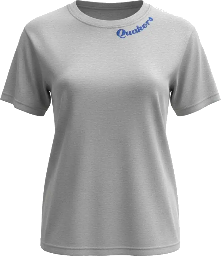 American Apparel Heavyweight Boxy Tee with embroidered "Quakers" on neckline