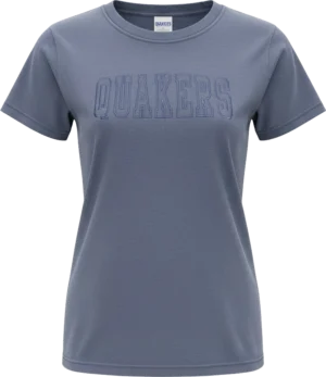 Comfort Colors Heavyweight Ring Spun Tee with "Quakers" tone on tone