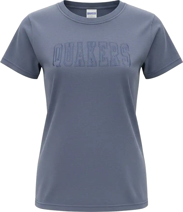 Comfort Colors Heavyweight Ring Spun Tee with "Quakers" tone on tone