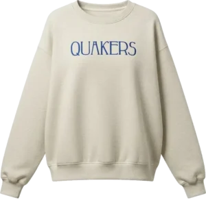 LAT Women's Weekend Crewneck Sweatshirt embroidered "Quakers"
