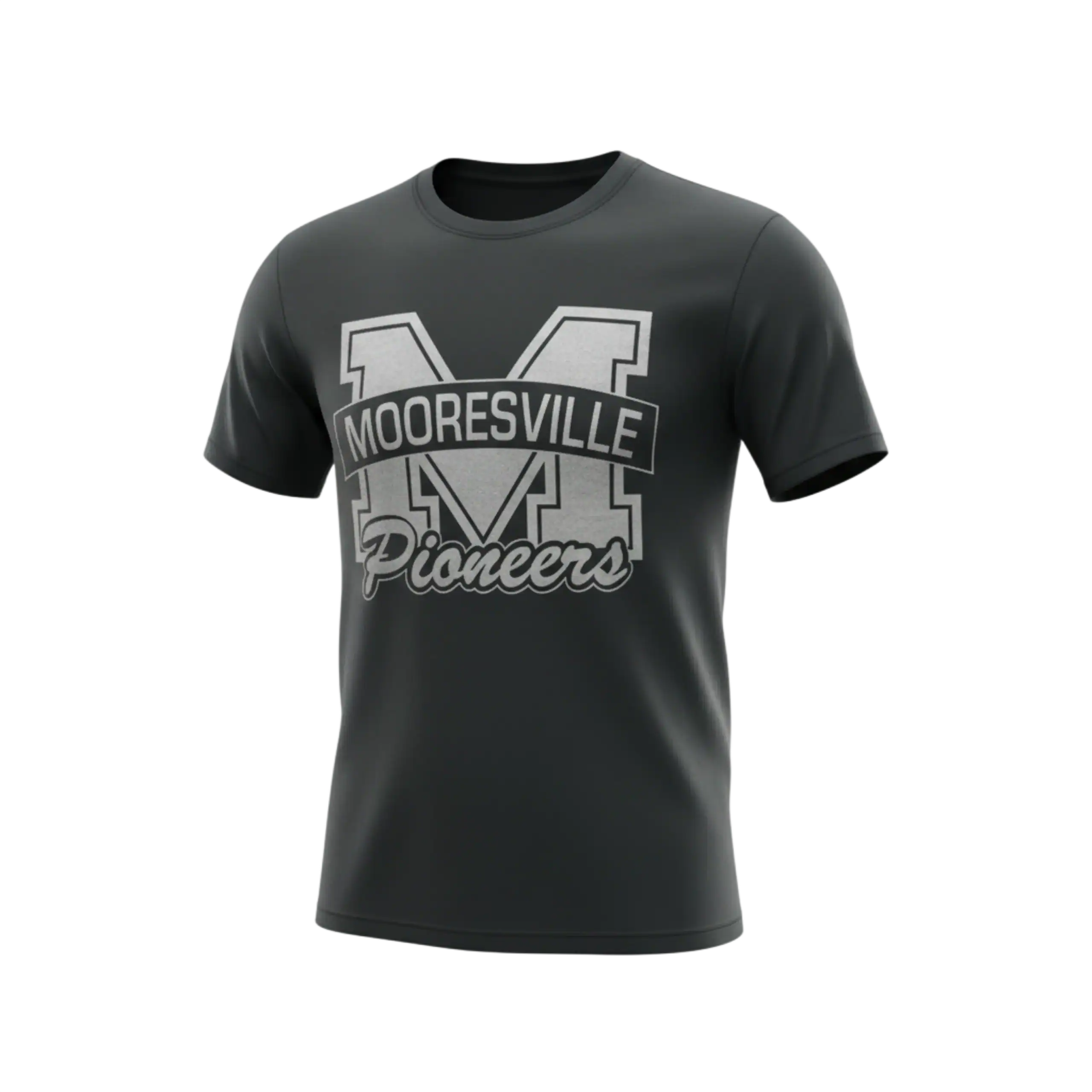 Gildan Softstyle Mooresville Logo (Metallic Black on Black)